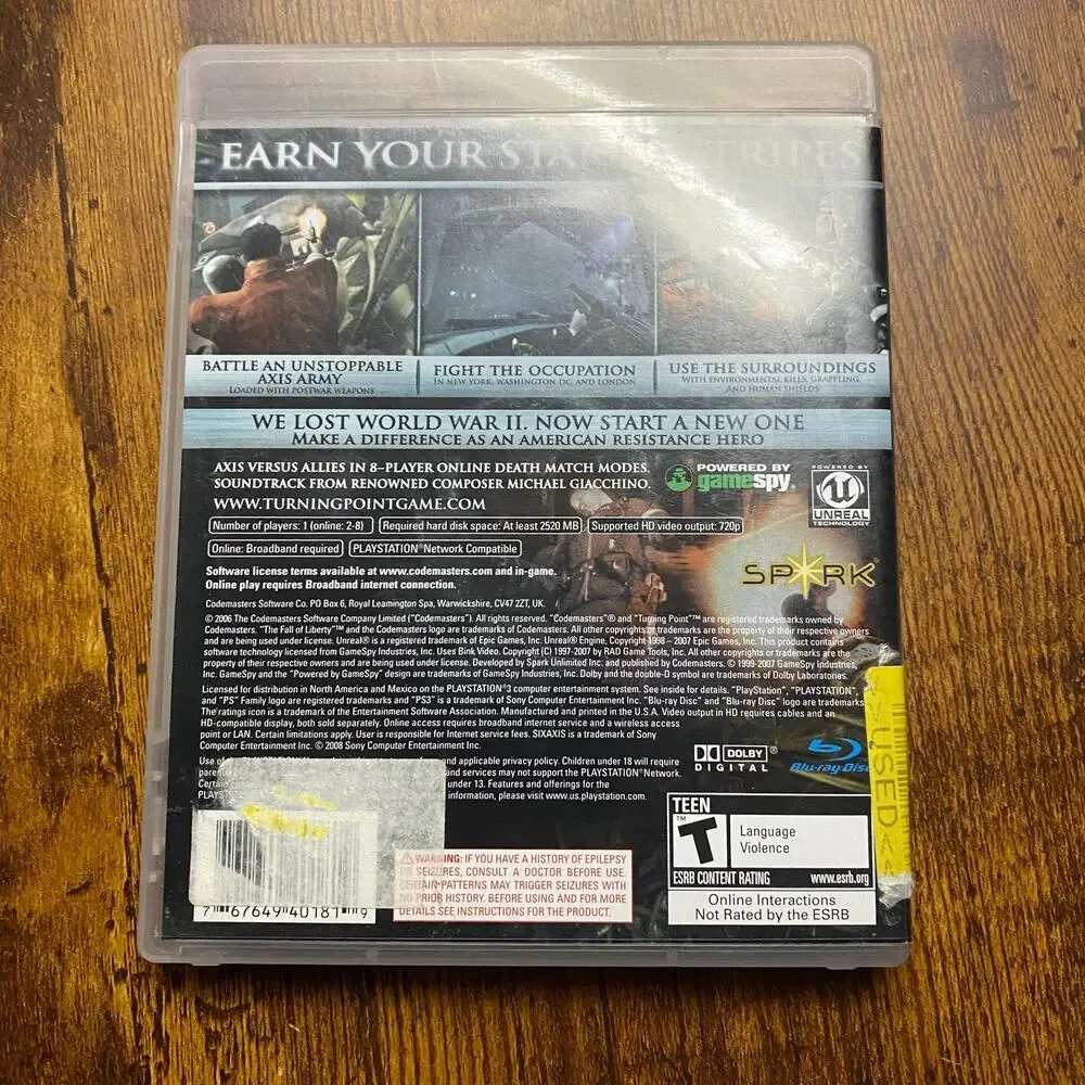 Turning Point: Fall of Liberty - Sony PlayStation 3